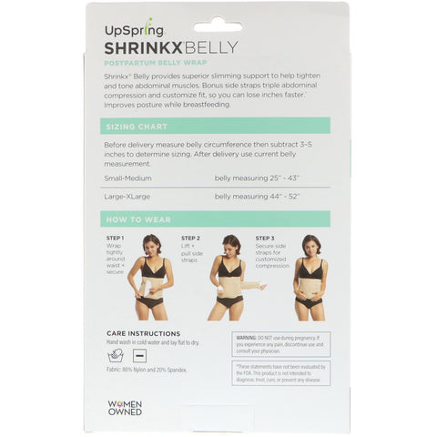 UpSpring, Shrinkx Belly, Postpartum Belly Wrap, Size L/XL, Nude