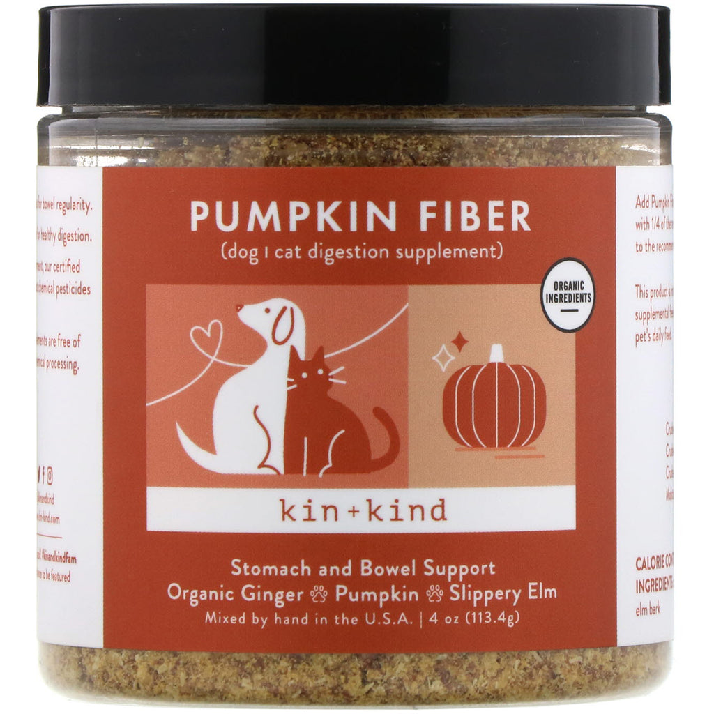 Kin+Kind, Pumpkin Fiber, Stomach and Bowel Support, 4 oz (113.4 g)