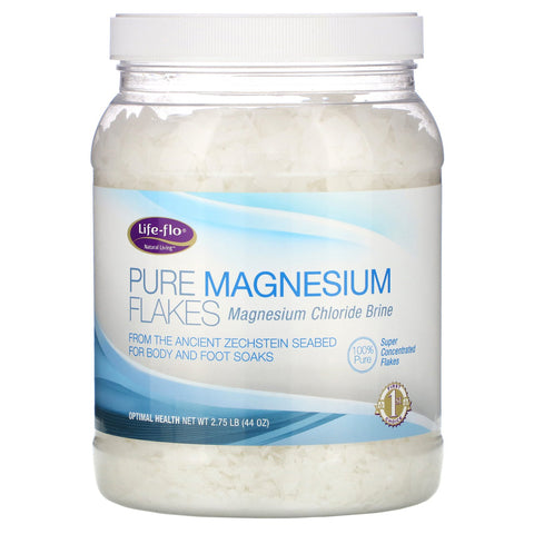 Life-flo, Pure Magnesium Flakes, Magnesium Chloride Brine, 2.75 lb (44 oz)
