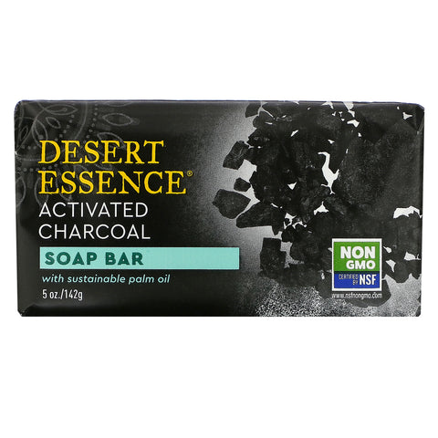 Desert Essence, Soap Bar, Activated Charcoal, 5 oz (142 g)