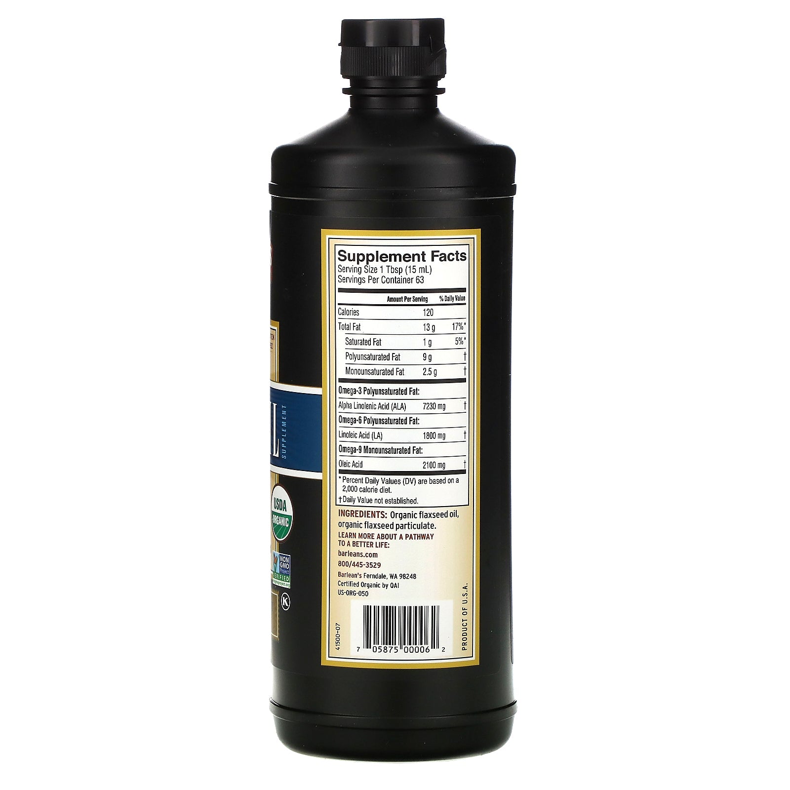Barlean's,  Lignan Flax Oil, 32 fl oz (946 ml)