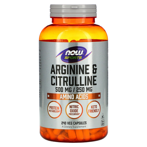 Now Foods, Sports, Arginine & Citrulline, 240 Veg Capsules