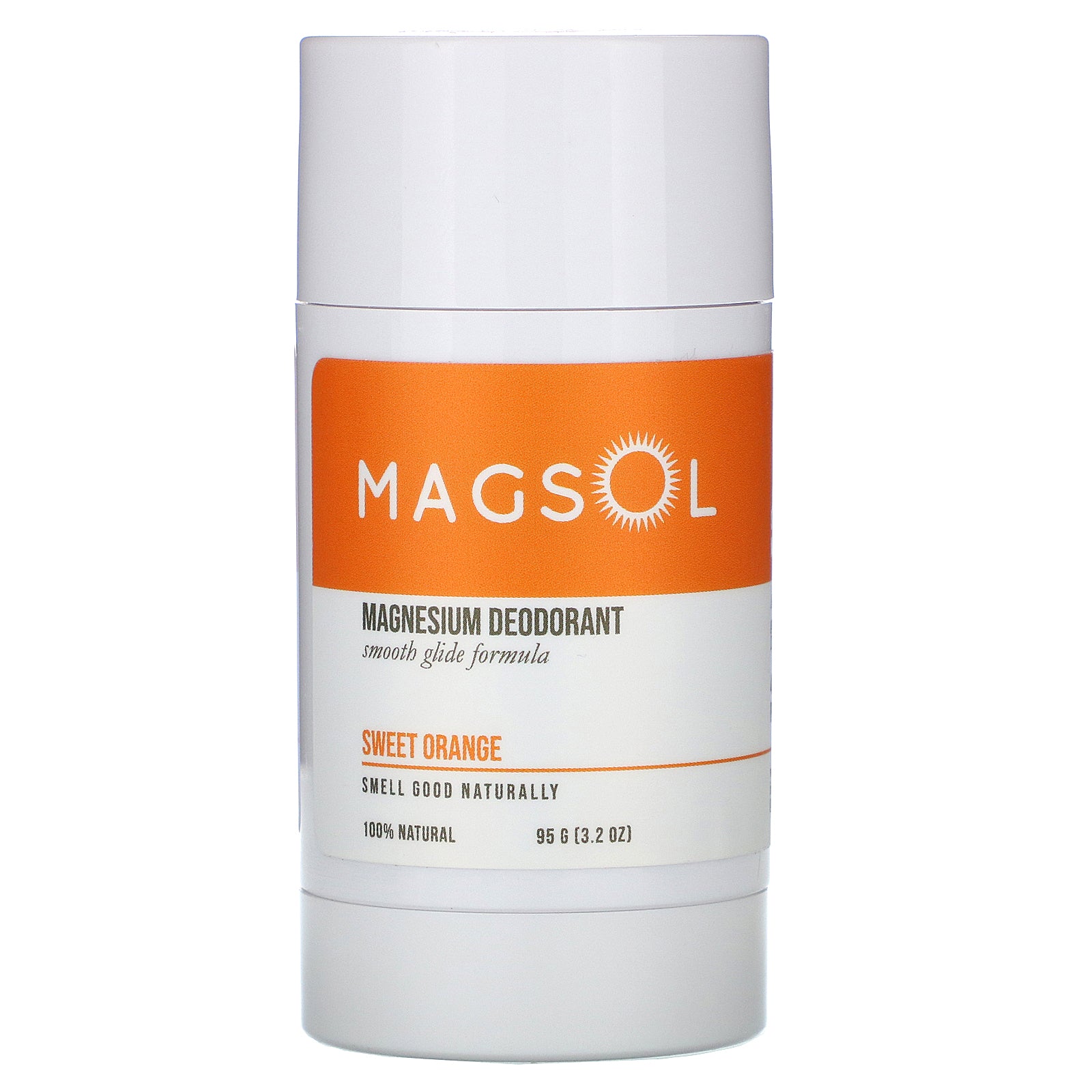 Magsol, Magnesium Deodorant, Sweet Orange,  3.2 oz (95 g)