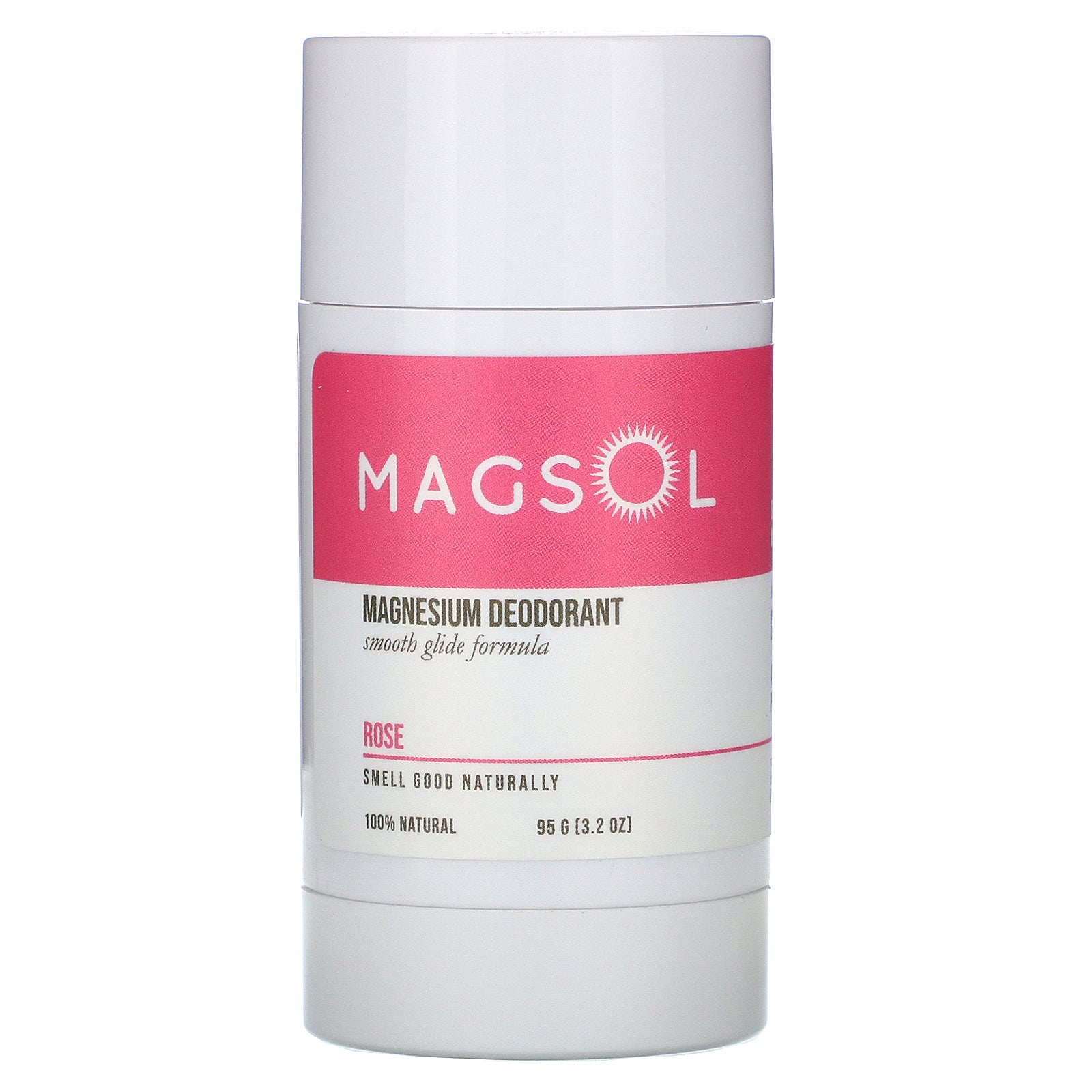 Magsol, Magnesium Deodorant, Rose,  3.2 oz (95 g)