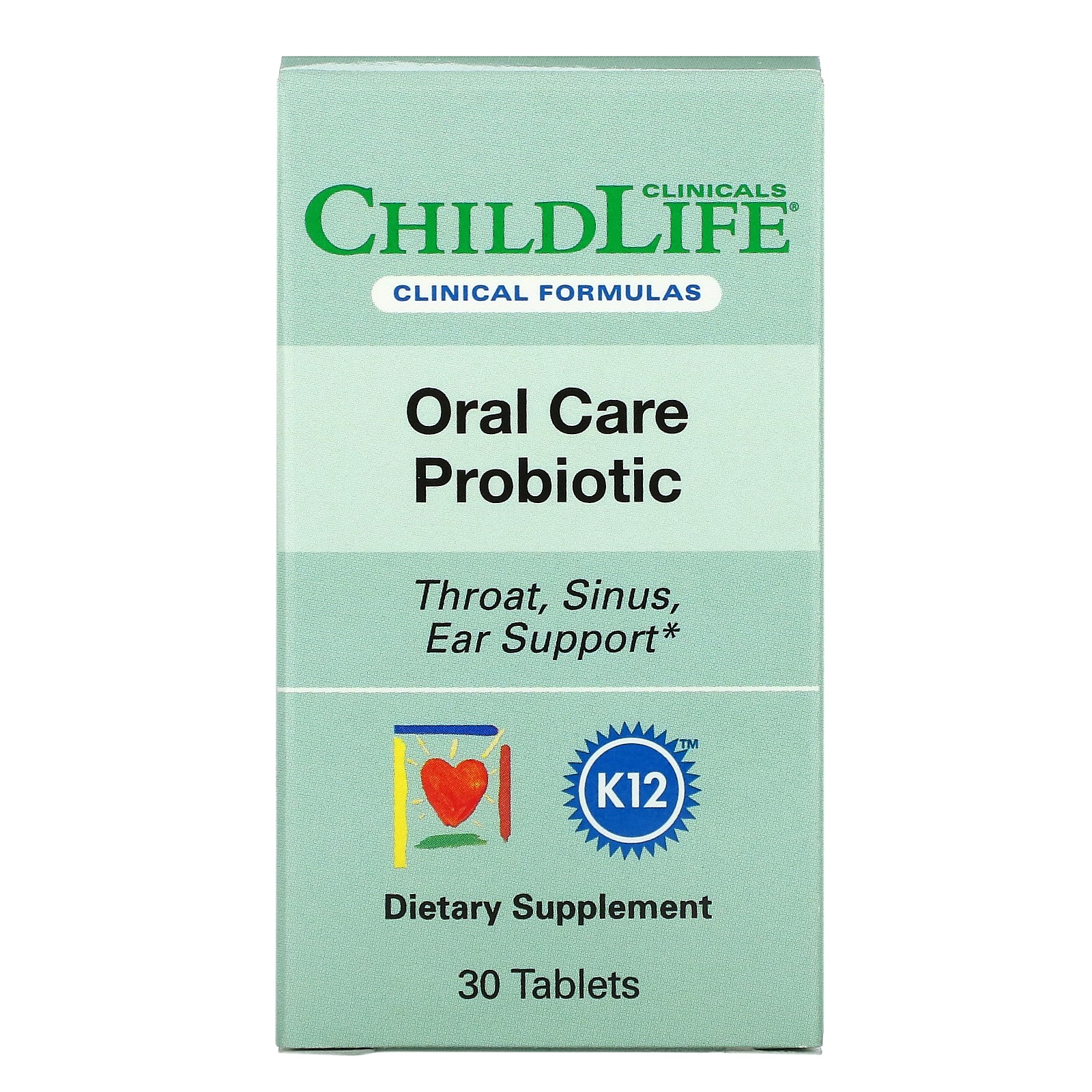 Childlife Clinicals, Oral Care Probiotic, Natural Strawberry, 30 Tablets