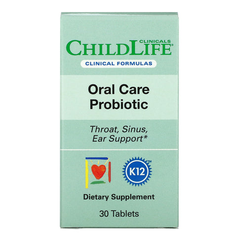 Childlife Clinicals, Oral Care Probiotic, Natural Strawberry, 30 Tablets