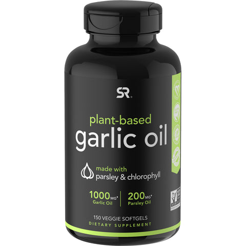 Sports Research, Plant-Based, Garlic Oil with Parsley & Chlorophyll, 150 Veggie Softgels