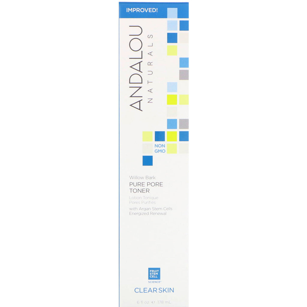 Andalou Naturals, Pure Pore Toner, Willow Bark, Clear Skin, 6 fl oz (178 ml)