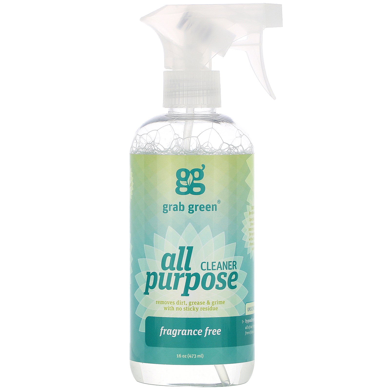 Grab Green, All Purpose Cleaner, Fragrance Free, 16 oz (473 ml)