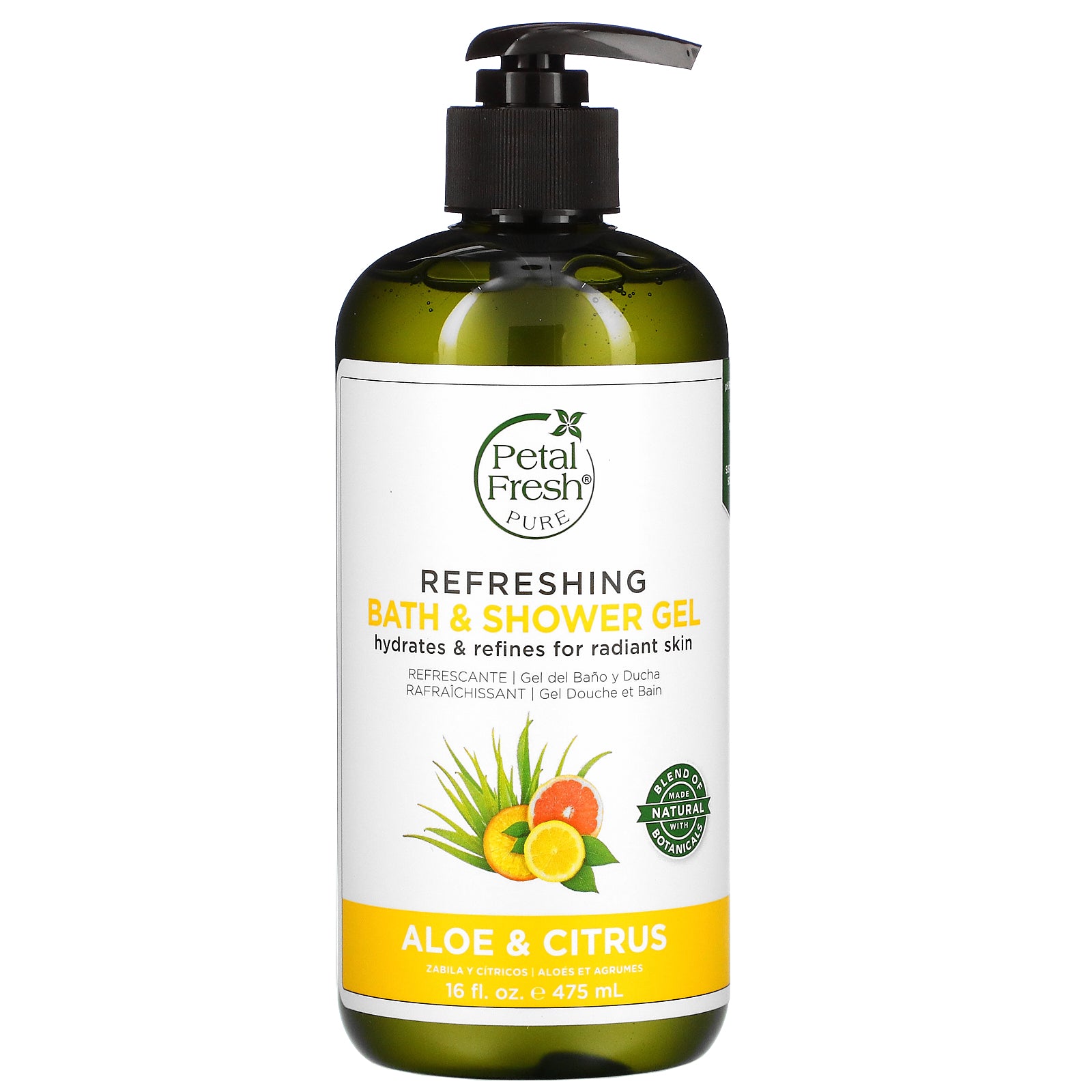 Petal Fresh, Pure, Refreshing Bath & Shower Gel, Aloe & Citrus, 16 fl oz (475 ml)