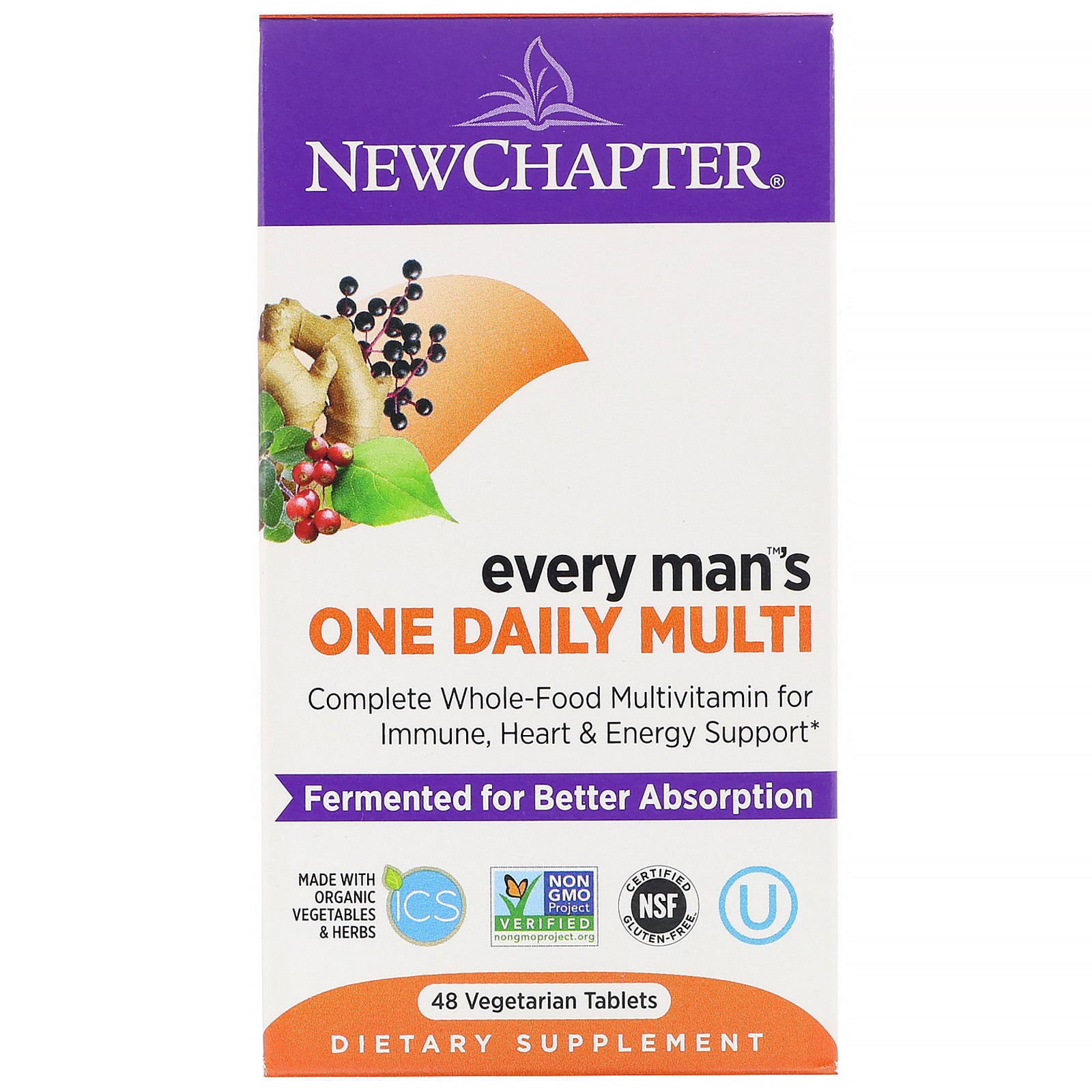 New Chapter, Every Man's One Daily Multi, 48 Vegetarian Tablets