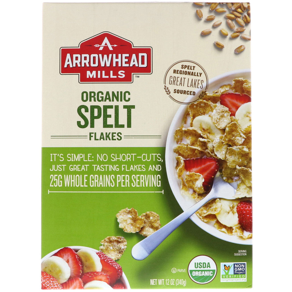 Arrowhead Mills, Organic Spelt Flakes, 12 oz (340 g)