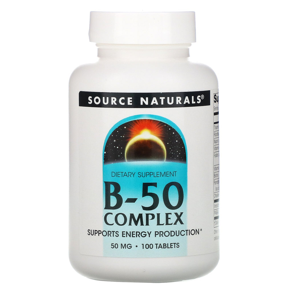 Source Naturals, B-50 Complex, 50 mg, 100 Tablets