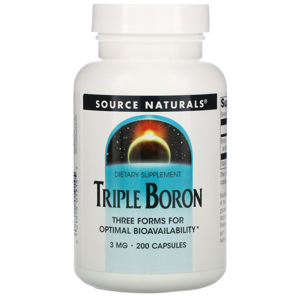 Source Naturals, Triple Boron, 3 mg, 200 Capsules