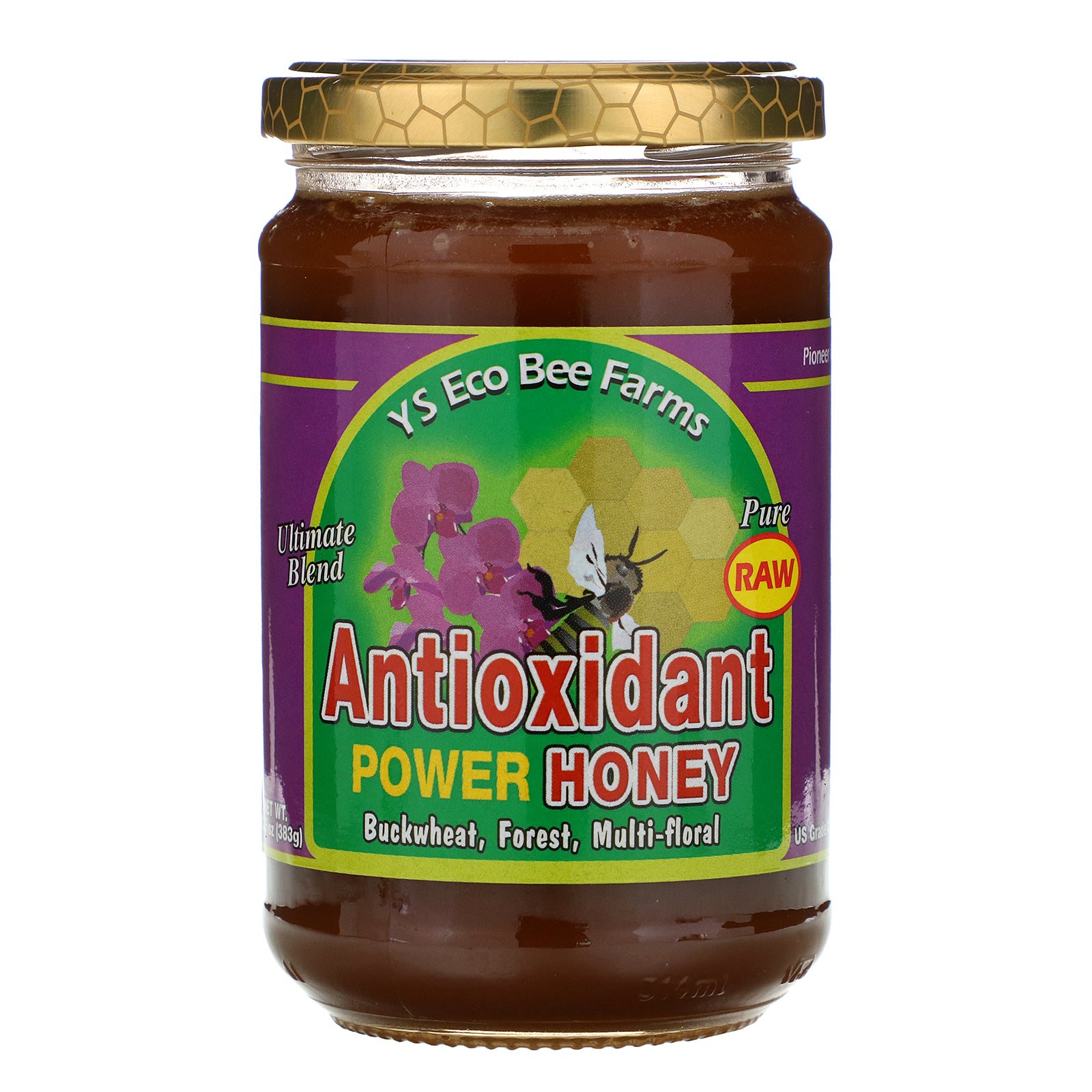Y.S. Eco Bee Farms, Antioxidant Power Honey, 13.5 oz (383 g)