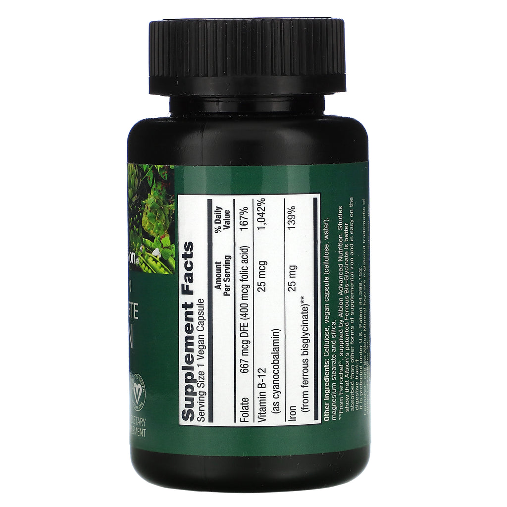 PlantFusion, Vegan Complete Iron, 25 mg, 90 Vegan Capsules