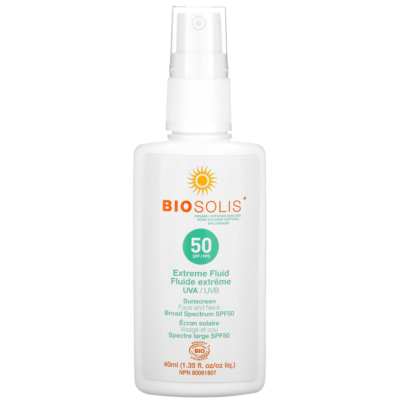 Biosolis, Extreme Fluid, Sunscreen, SPF 50, 1.35 fl. oz (40 ml)