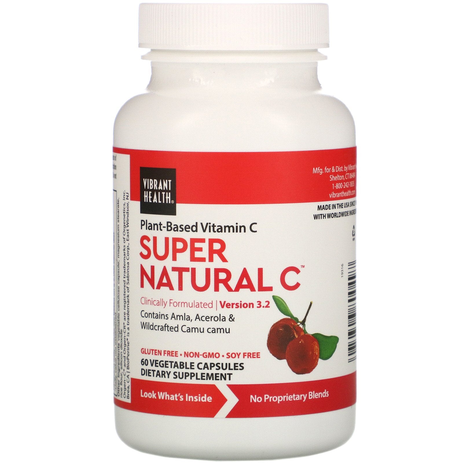Vibrant Health, Super Natural C, Version 3.2, 60 Vegetable Capsules