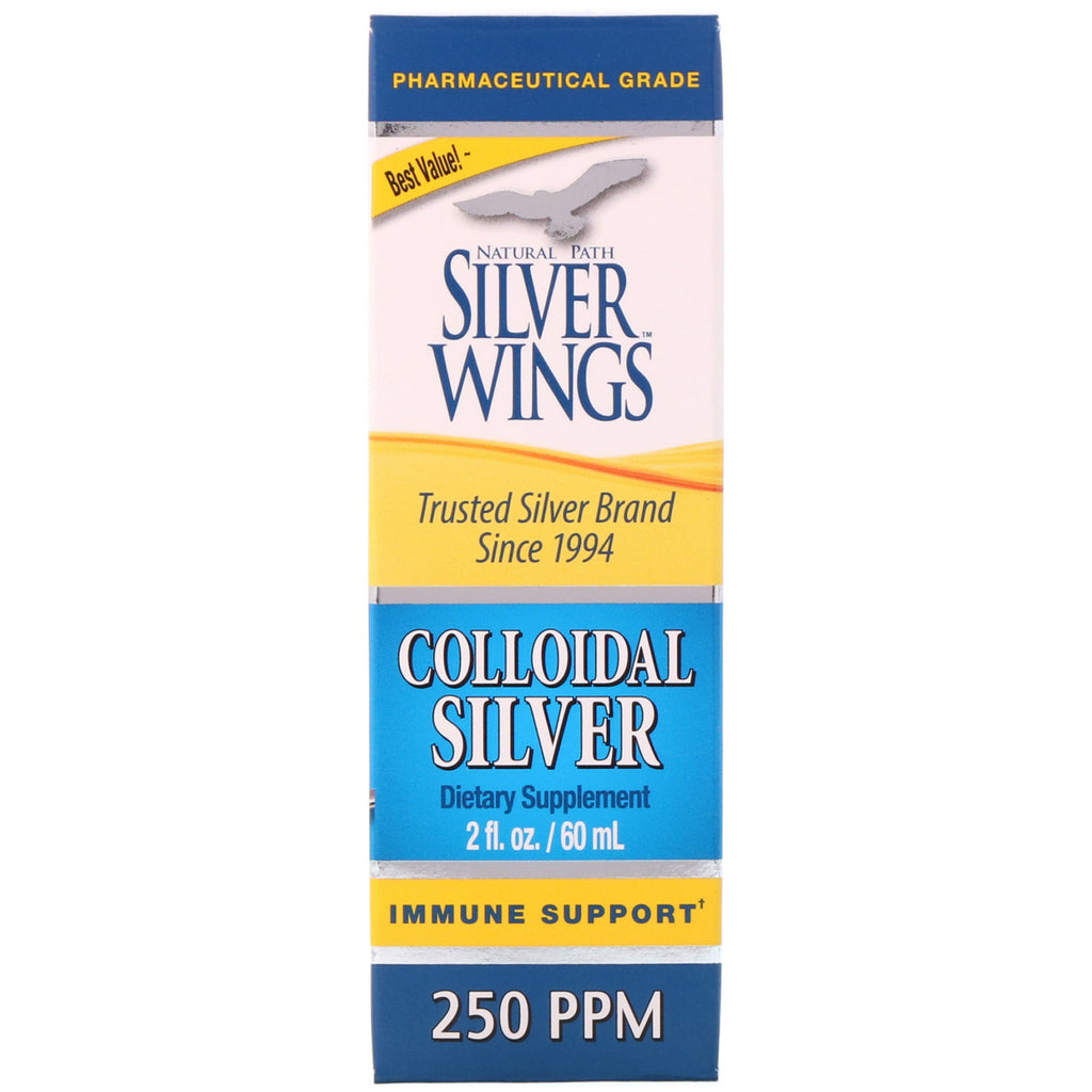 Natural Path Silver Wings, Colloidal Silver, 250 ppm, 2 fl oz (60 ml)