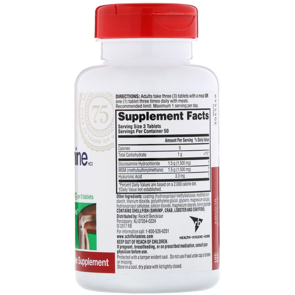 Schiff, Glucosamine Plus MSM, 1500 mg, 150 Coated Tablets