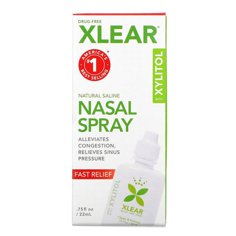 Xlear, Natural Saline Nasal Spray with  Xylitol, Fast Relief, .75 fl oz (22 ml)