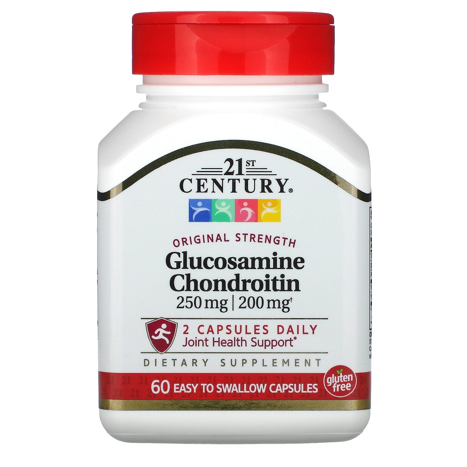 21st Century, Glucosamine / Chondroitin, Original Strength, 250 mg / 200 mg, 60 Easy to Swallow Capsules