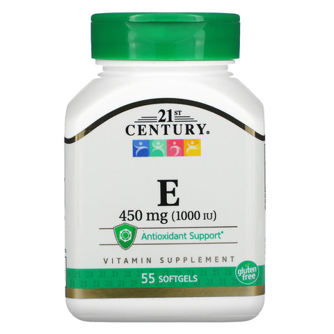 21st Century, E, 450 mg (1,000 IU), 55 Softgels