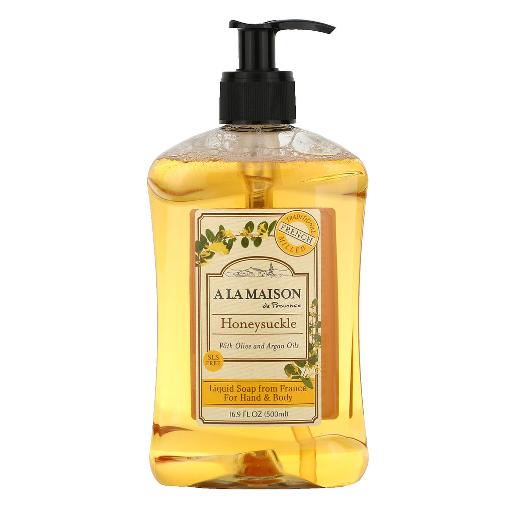 A La Maison de Provence, Hand & Body Liquid Soap, Honeysuckle, 16.9 fl oz (500 ml)