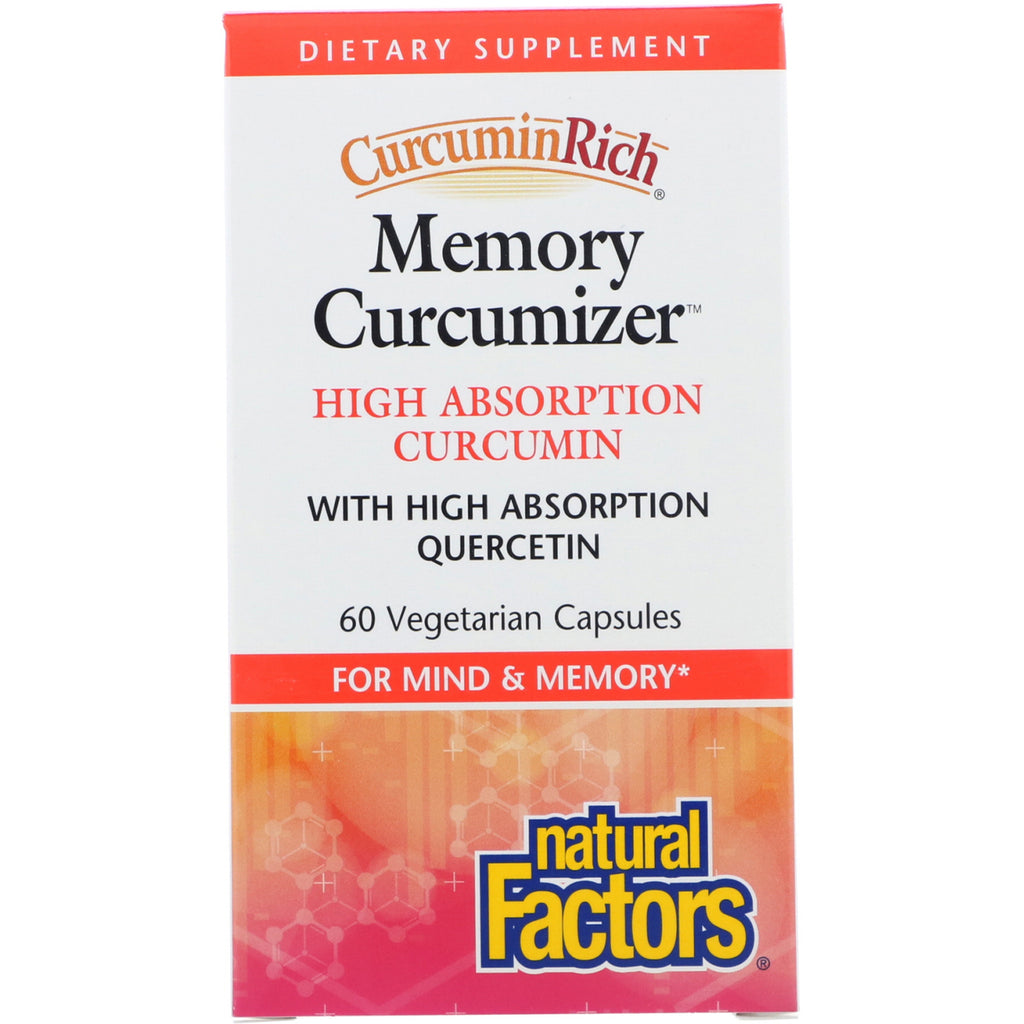 Natural Factors, CurcuminRich, Memory Curcumizer, 60 Vegetarian Capsules