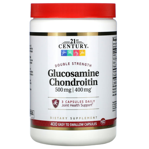 21st Century, Glucosamine / Chondroitin, Double Strength, 500 mg / 400 mg, 400 Easy to Swallow Capsules