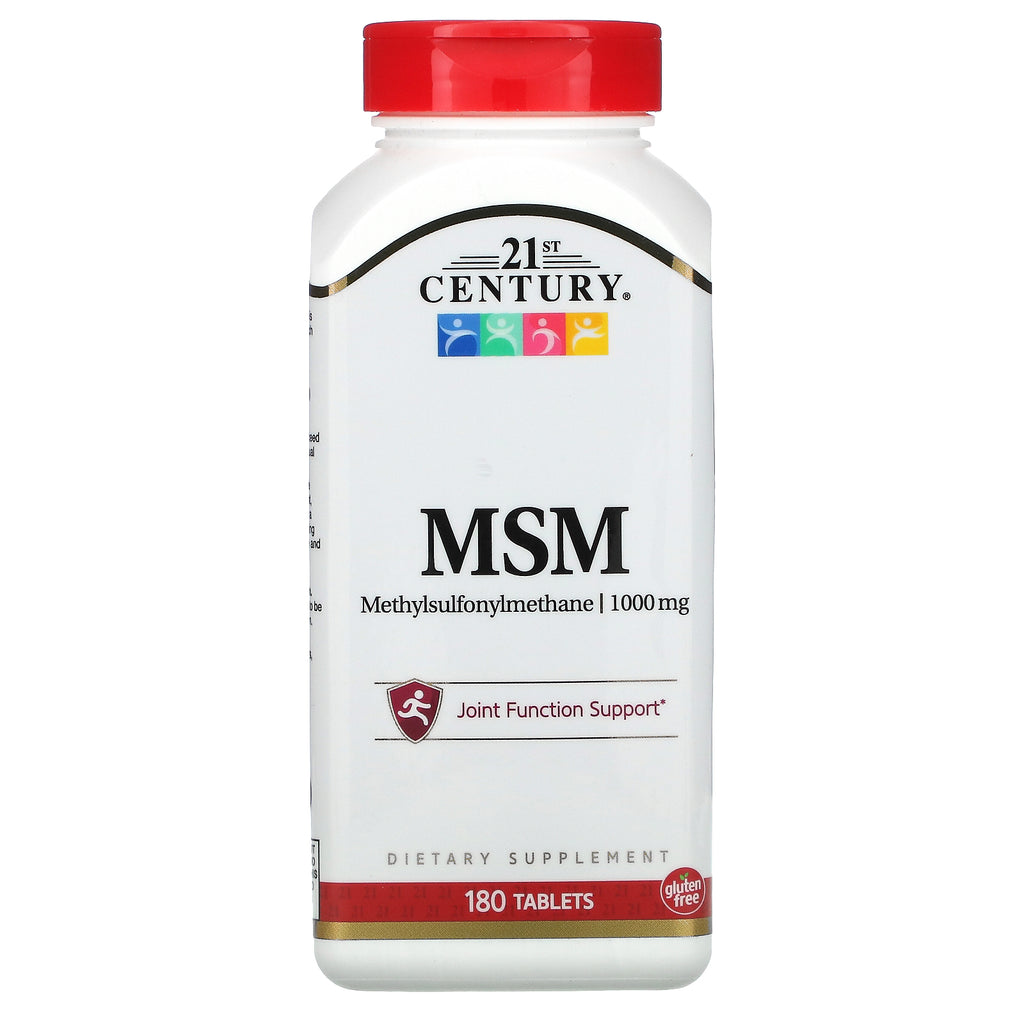 21st Century, MSM, Methylsulfonylmethane, 1,000 mg, 180 Tablets