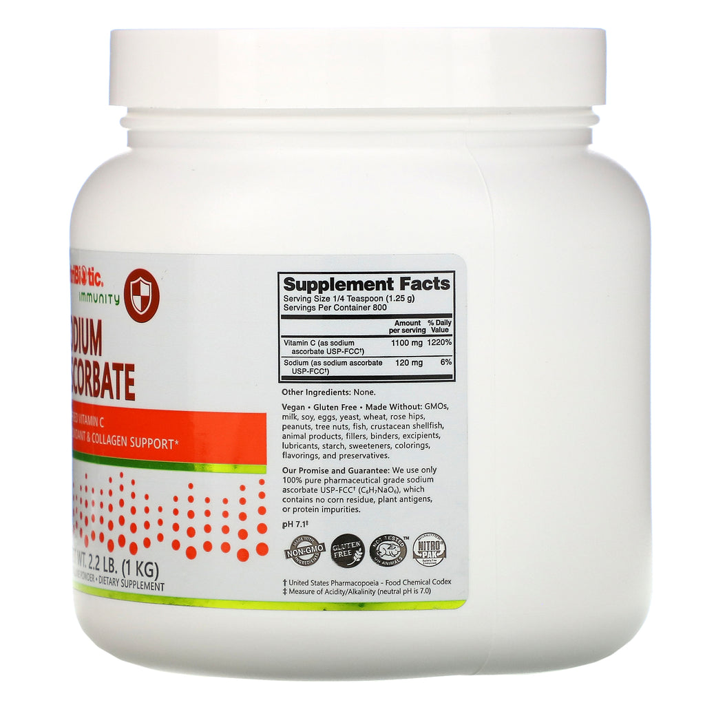 NutriBiotic, Immunity, Sodium Ascorbate, Crystalline Powder, 2.2 lb (1 kg)