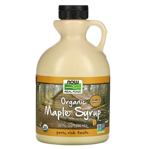 Now Foods, Real Food, Organic Maple Syrup, Grade A, Amber Color, 32 fl oz (946 ml)