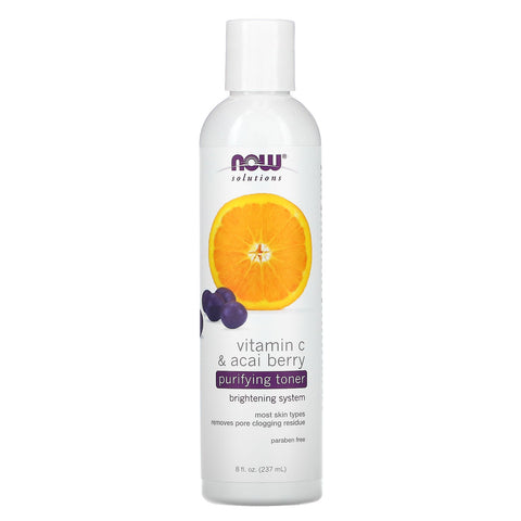 Now Foods, Solutions, Purifying Toner, Vitamin C & Acai Berry, 8 fl oz (237 ml)