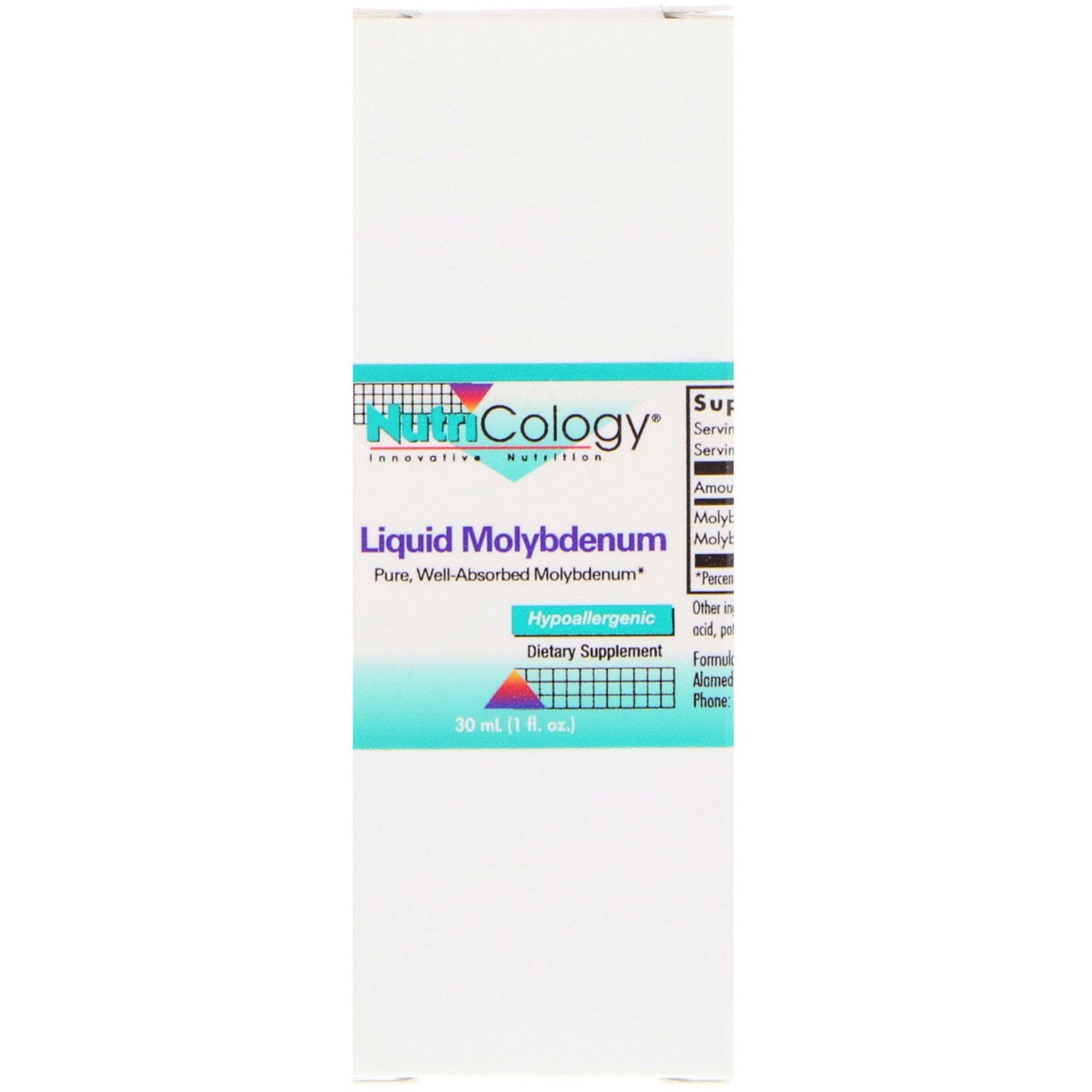 Nutricology, Liquid Molybdenum, 1 fl oz (30 ml)