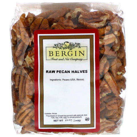 Bergin Fruit and Nut Company, Raw Pecan Halves, 12 oz (340 g)