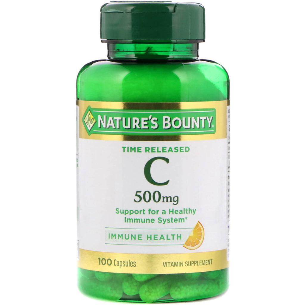 Nature's Bounty, Time Released Vitamin C, 500 mg, 100 Capsules