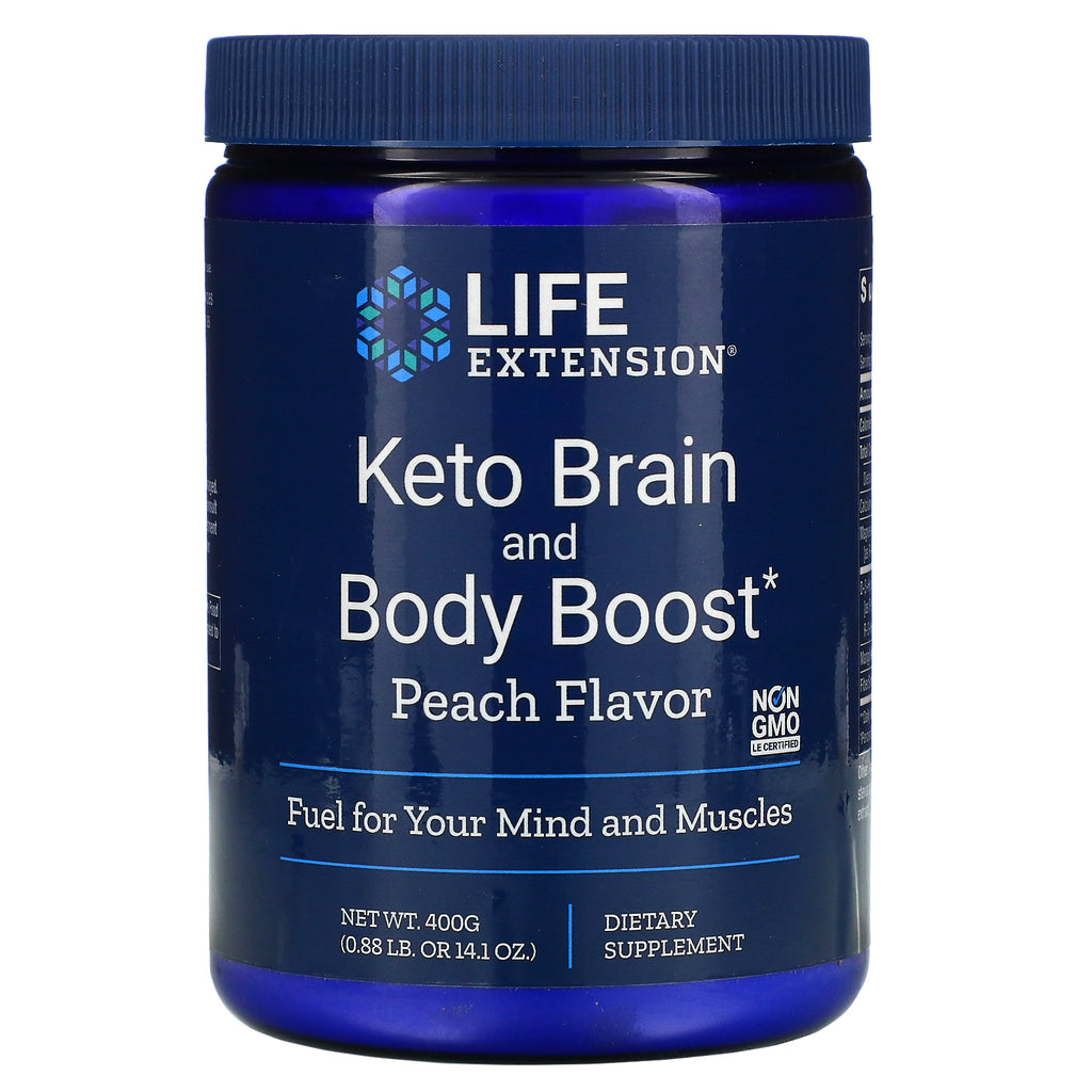 Life Extension, Keto Brain and Body Boost, Peach Flavor, 14.1 oz (400 g)