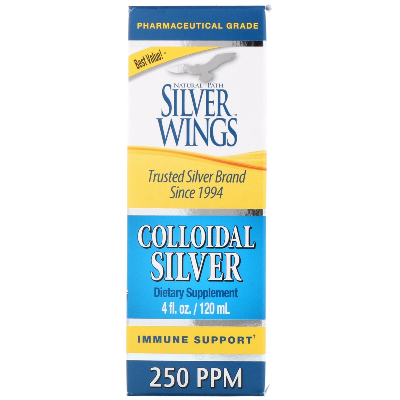 Natural Path Silver Wings, Colloidal Silver, 250 ppm, 4 fl oz (120 ml)