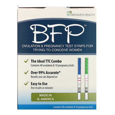 Fairhaven Health, BFP, Ovulation & Pregnancy Test Strips, 40 Ovulation & 10 Pregnancy Tests