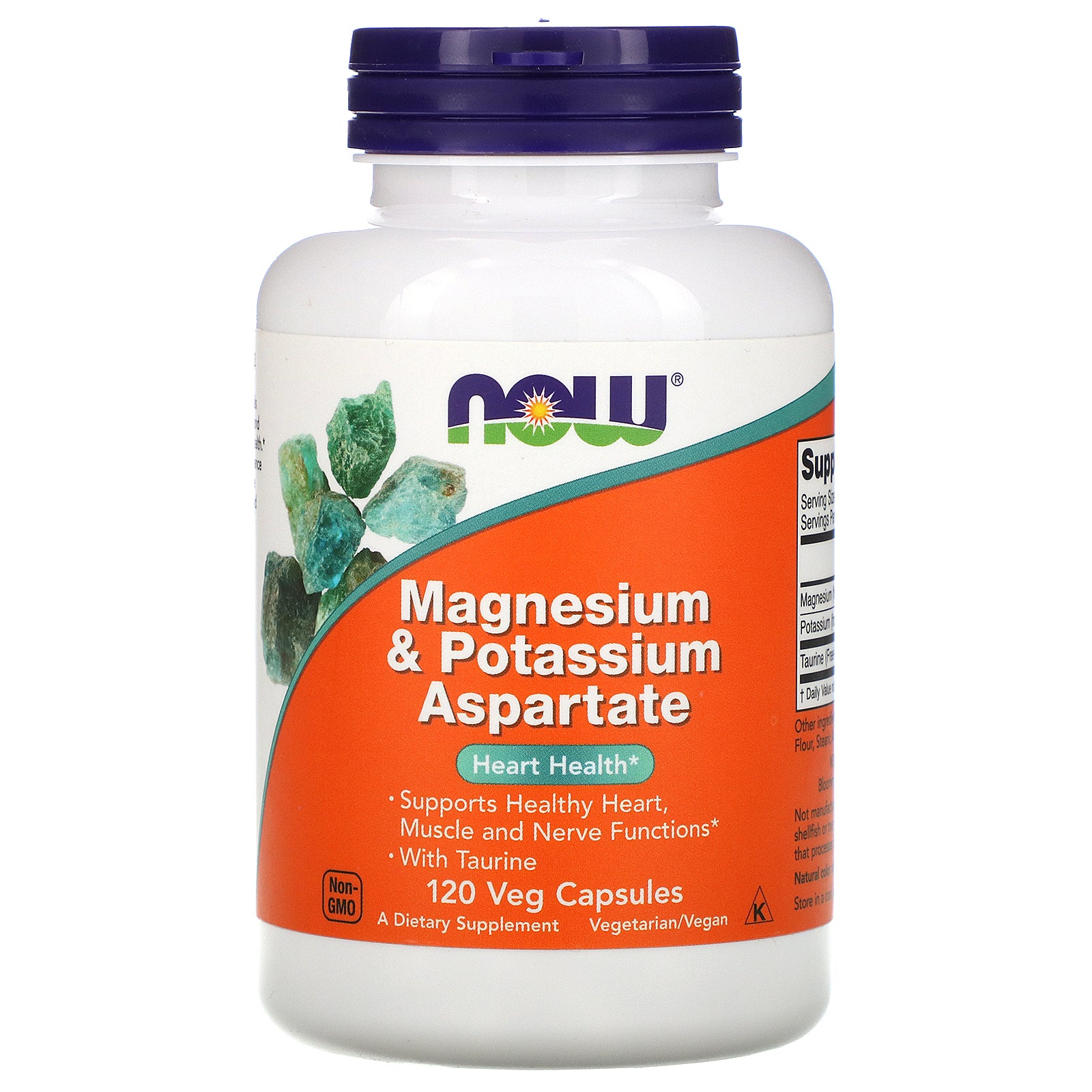 Now Foods, Magnesium & Potassium Aspartate, 120 Veg Capsules