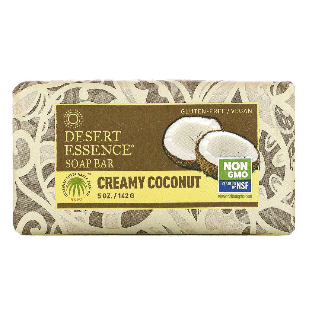 Desert Essence, Soap Bar, Creamy Coconut, 5 oz (142 g)
