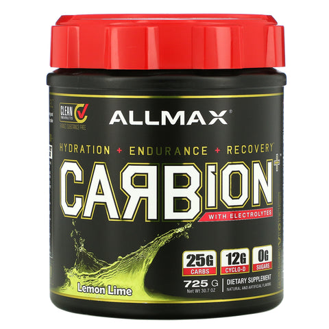 ALLMAX Nutrition, CARBion+ with Electrolytes, Lemon Lime, 30.7 oz (725 g)