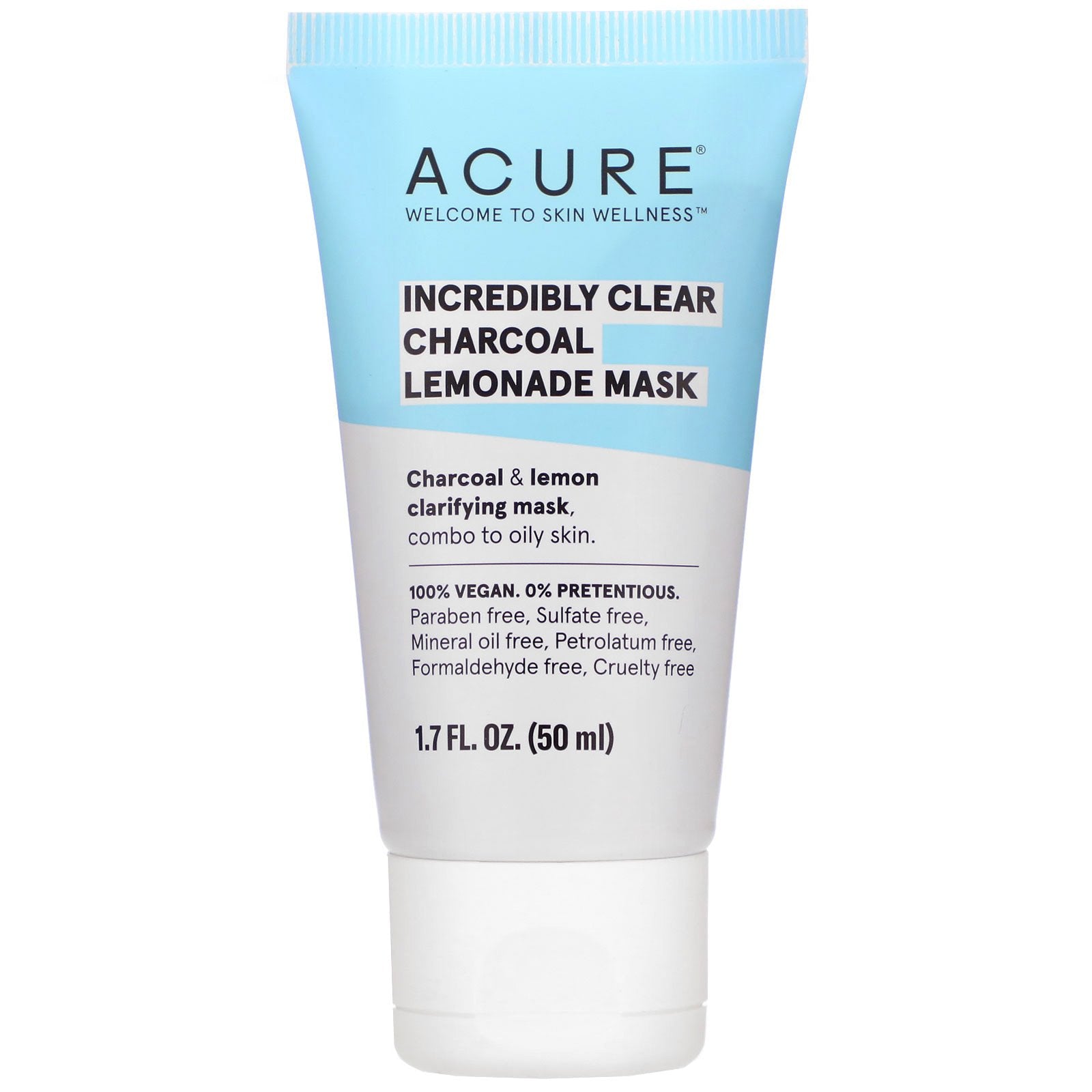 Acure, Incredibly Clear Charcoal Lemonade Mask, 1.7 fl oz (50 ml)