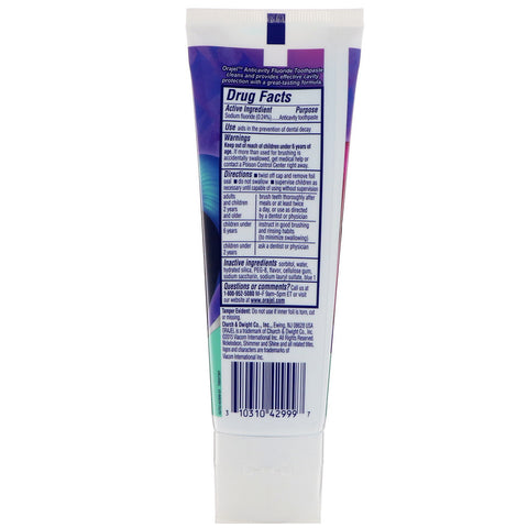 Orajel, Shimmer & Shine Anticavity Fluoride Toothpaste, Berry Divine, 4.2 oz (119 g)