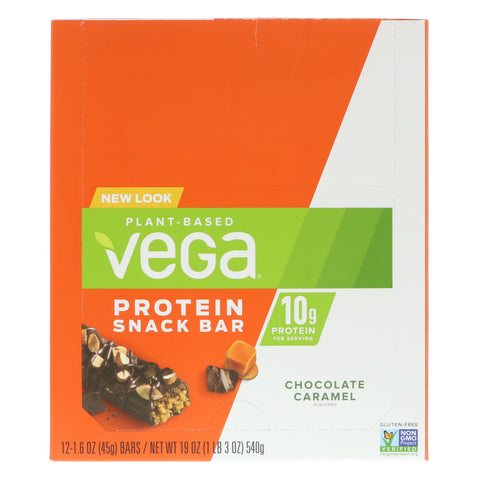 Vega, Protein Snack Bar, Chocolate Caramel, 12 Bars, 1.6 oz (45 g) Each