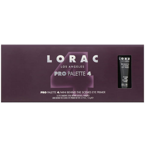 Lorac, Pro Palette 4 with Mini Behind the Scenes Eye Primer, 0.51 oz (14.3 g)