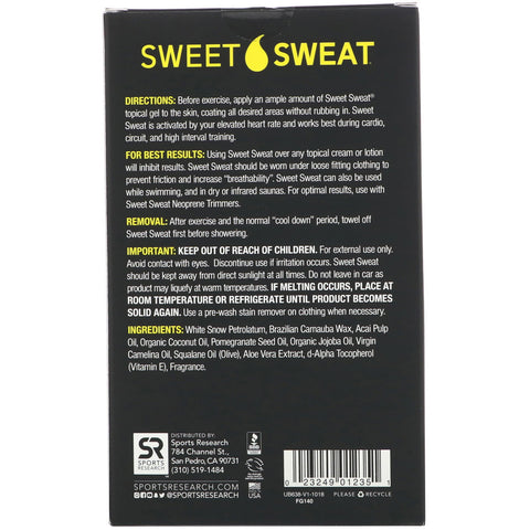 Sports Research, Sweet Sweat Workout Enhancer, 20 Travel Packets, 0.53 oz (15 g) Each