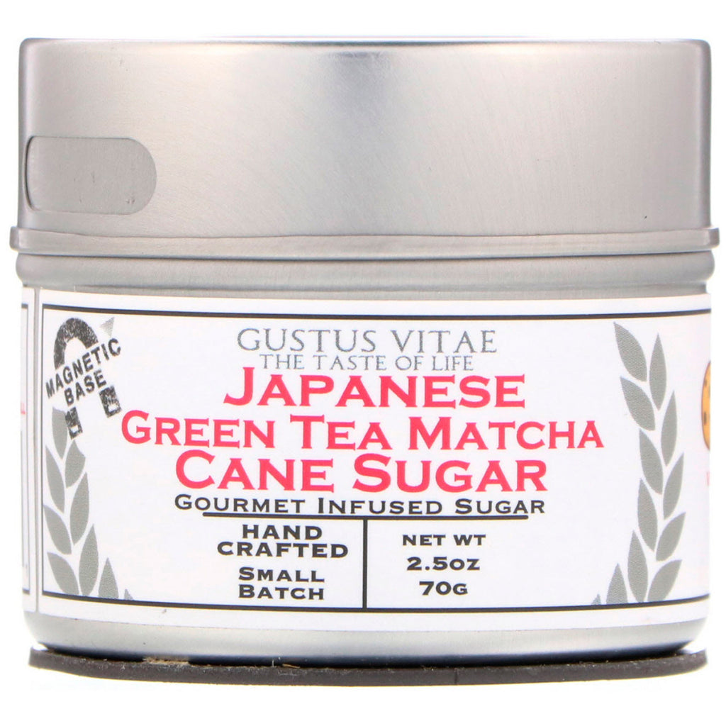 Gustus Vitae, Cane Sugar, Japanese Green Tea Matcha, 2.5 oz (70 g)
