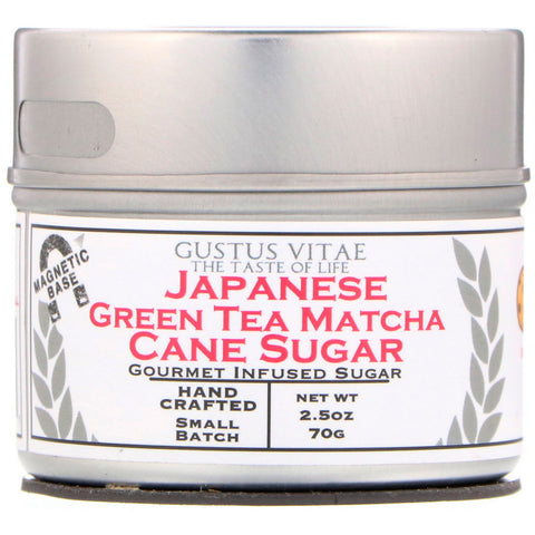 Gustus Vitae, Cane Sugar, Japanese Green Tea Matcha, 2.5 oz (70 g)